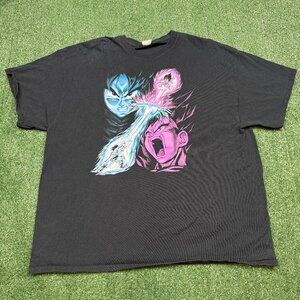 Dragon Ball Z Graphic T Shirt Men's Size 2XL Black Goku Vegeta Saiyan Arc